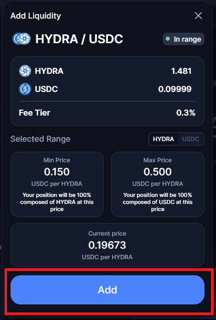 Review your LP details and click on Add