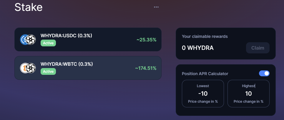 Position APR Calculator